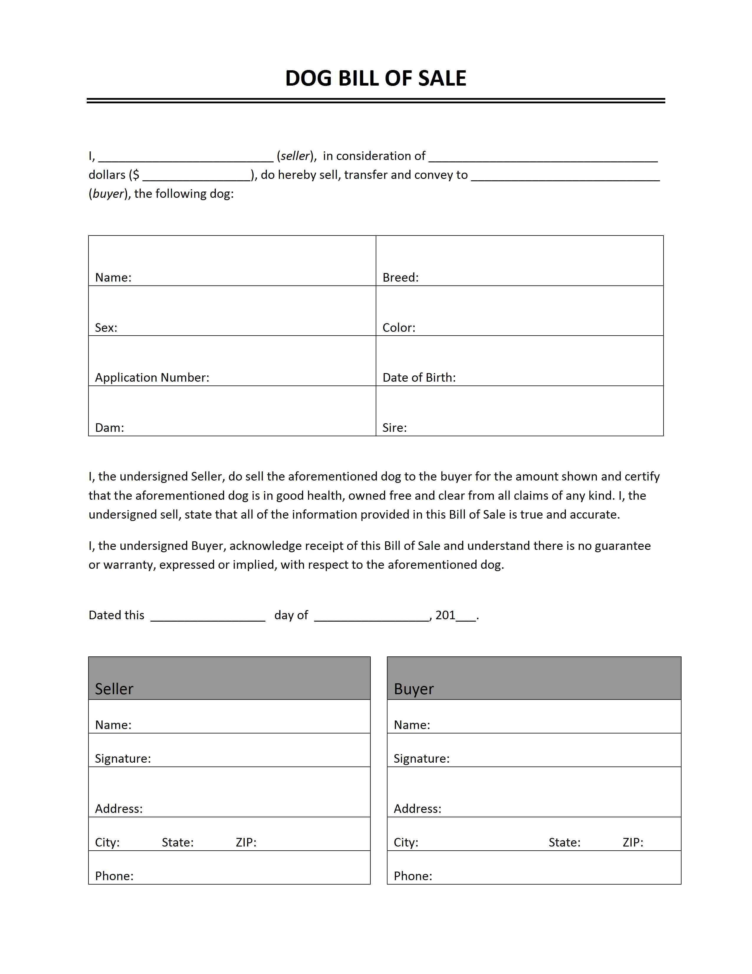 Bill Of Sale Archives Freewordtemplates
