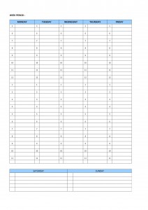 Weekly Planner Template for Word