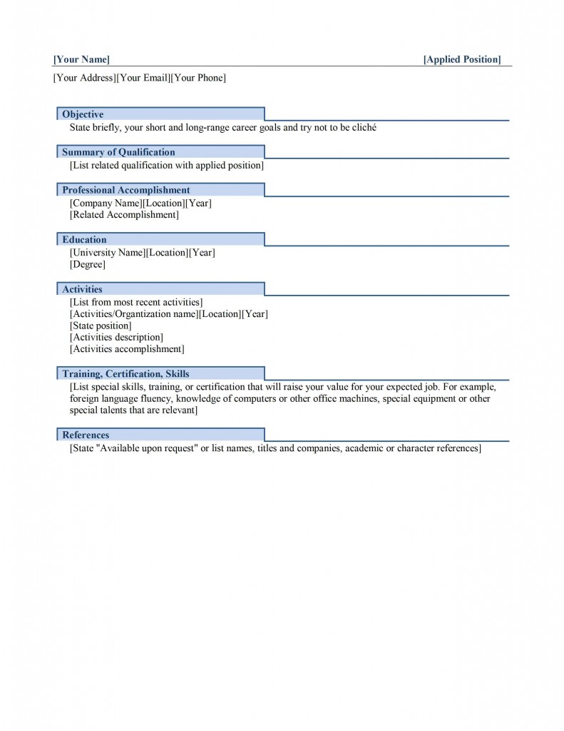functional resume template free download