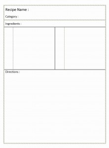 Recipe Card Template for Word