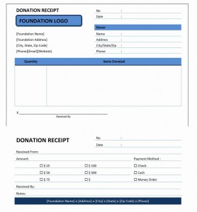 Donation Receipt Template for Word