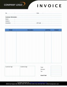Rental Invoice Template for Word