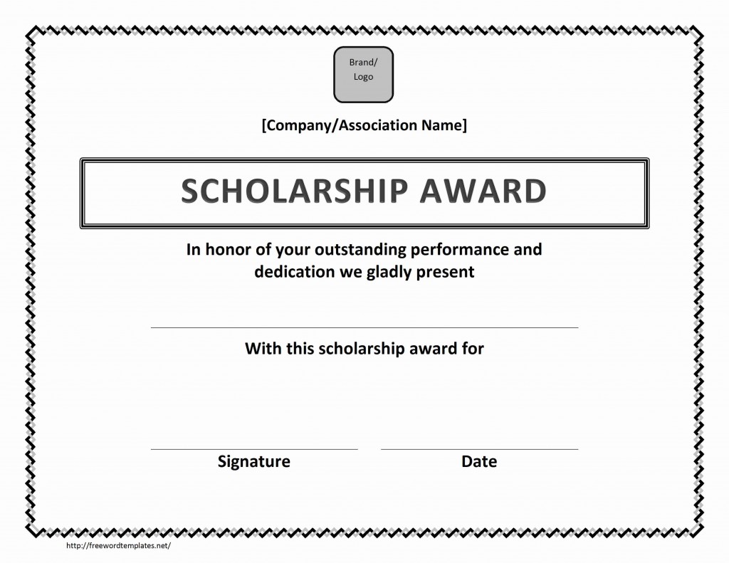 Scholarship Award Template for Excel
