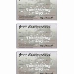 Thanksgiving Gift Certificate