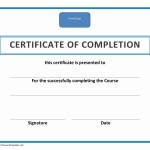 Training Certificate of Completion
