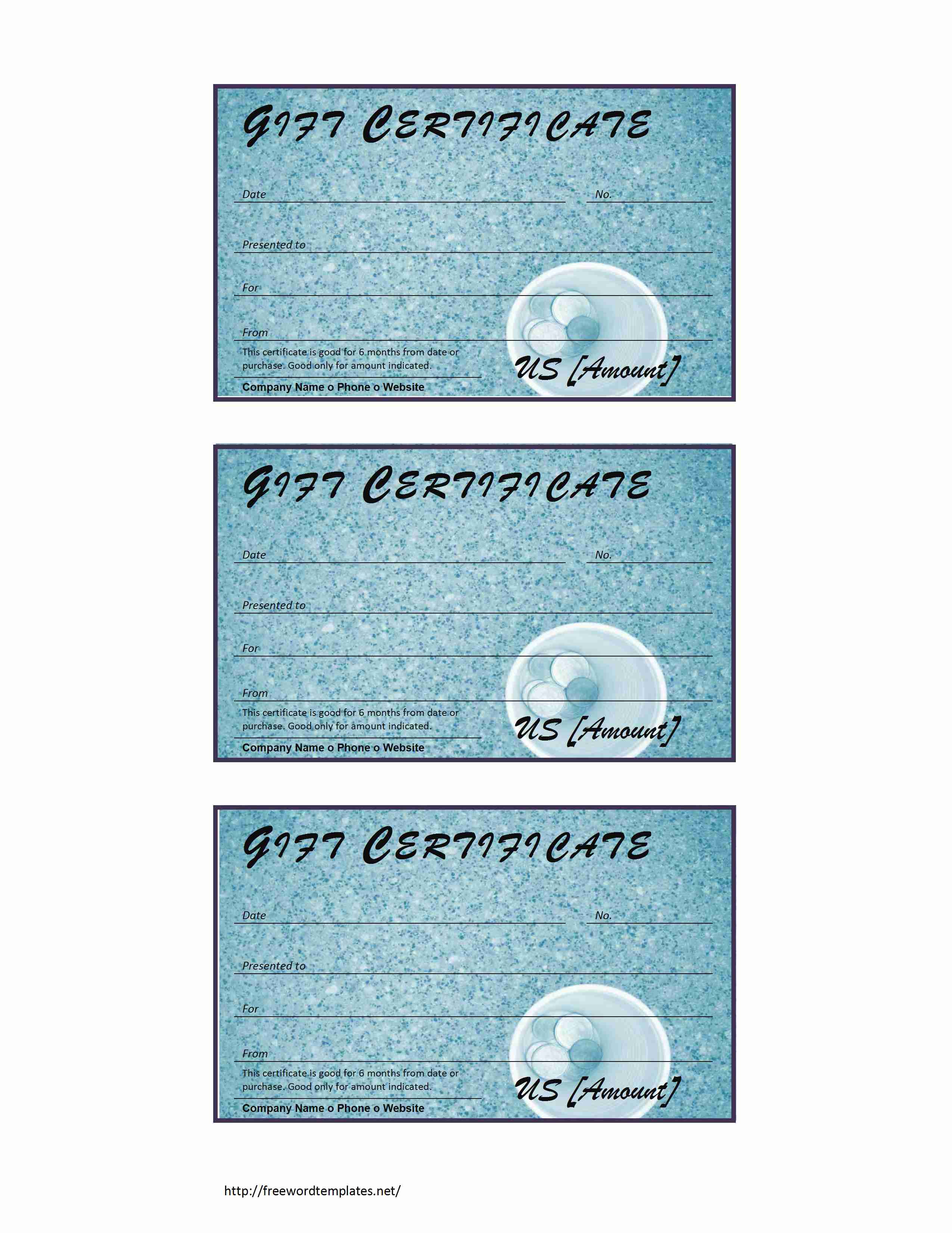 Donation Gift Certificate Template for Word