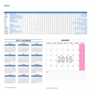 2015 Calendar Templates for Microsoft Word