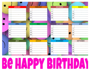 Birthday Chart Template for Word