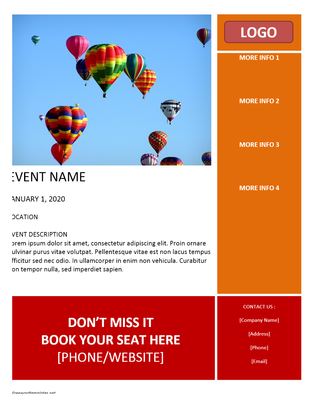 free flyer request forms microsoft word templates