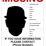 Missing Person Poster Template