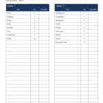 Packing Travel Checklist Template