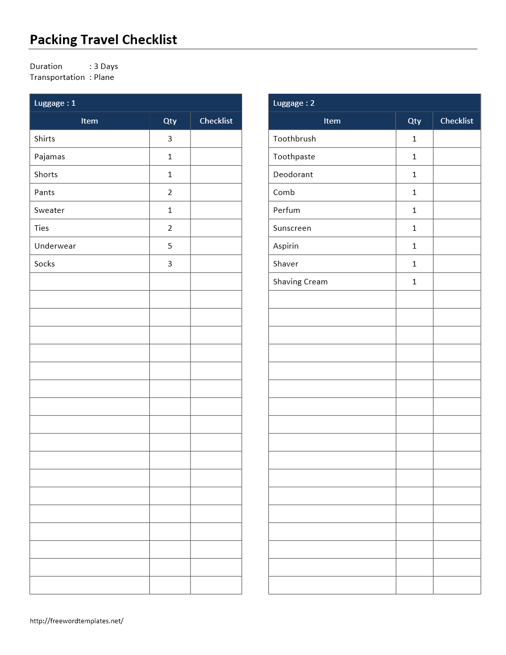 packing-travel-checklist-template
