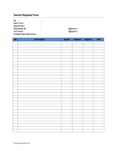 Service Request Form Template