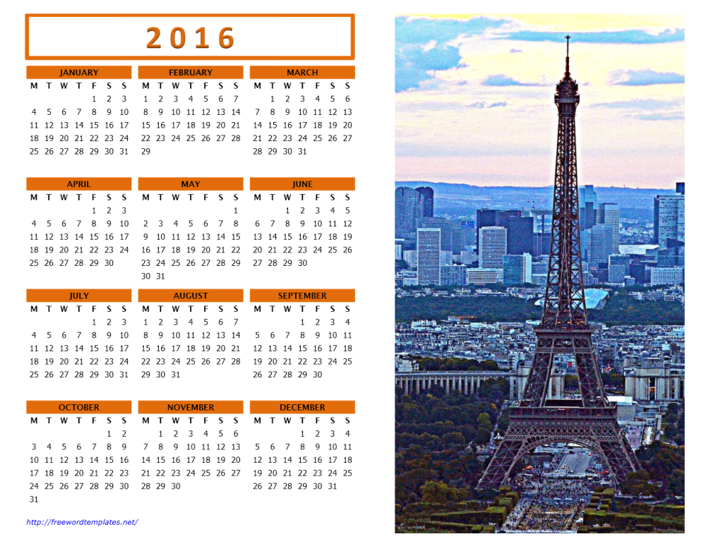 2016 Photo Calendar Model 4