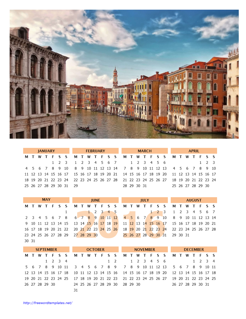 2016 Photo Calendar Model 6