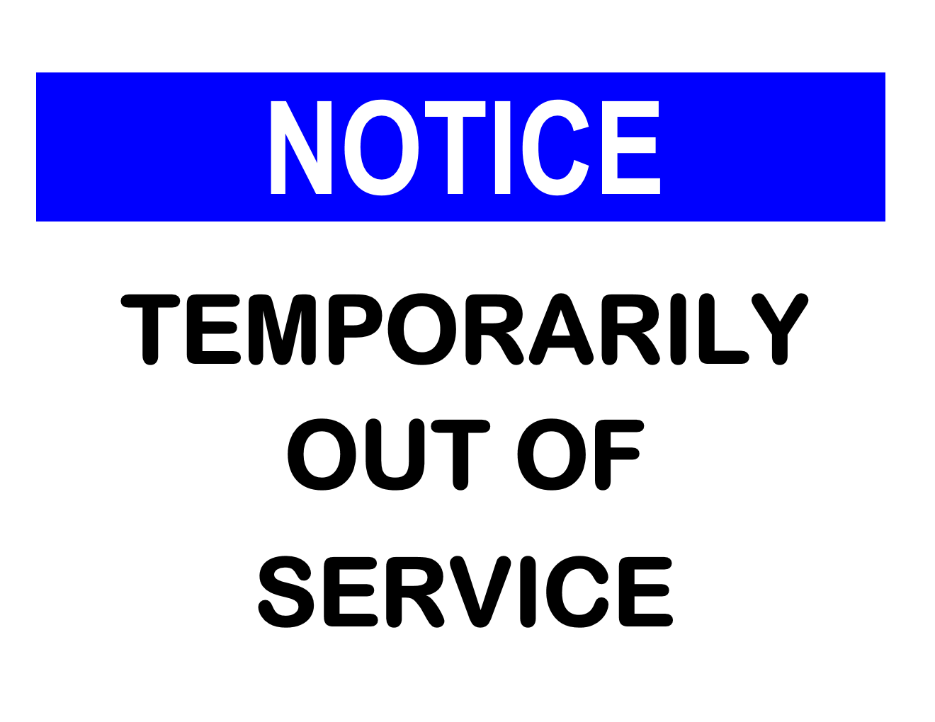 Out of Service Sign Template