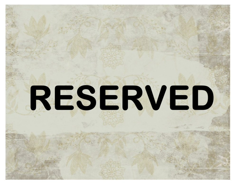 Free Printable Reserved Sign Template