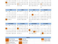 2018 US Calendar with Public Holidays