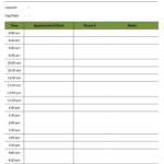 Daily Appointment Calendar