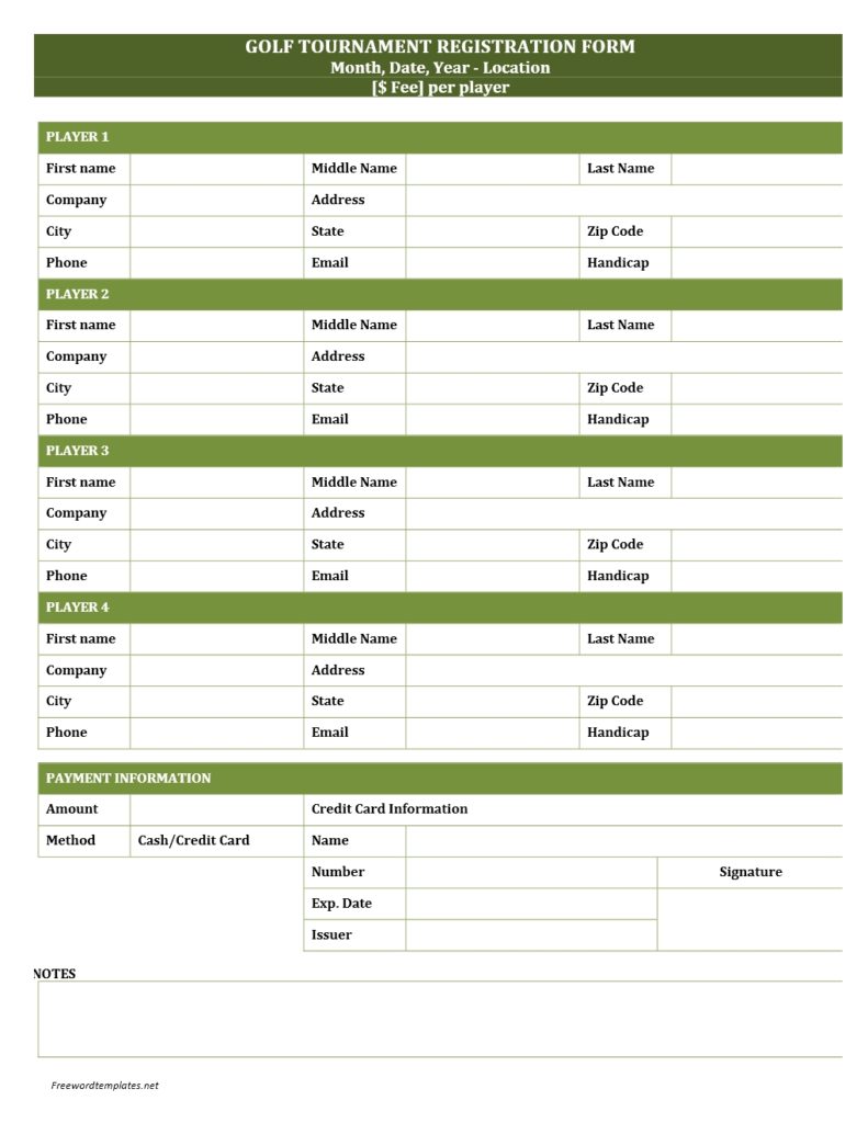 golf-tournament-registration-form