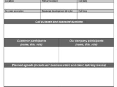 Sales Call Checklist Template for Word