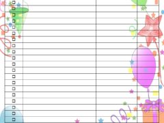 Birthday Party Invitation Checklist Template for Word