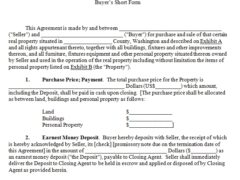 House for Sale Contract Template for Word