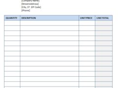 Work Order Form Template for Word