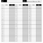 Chess Score Sheet Template