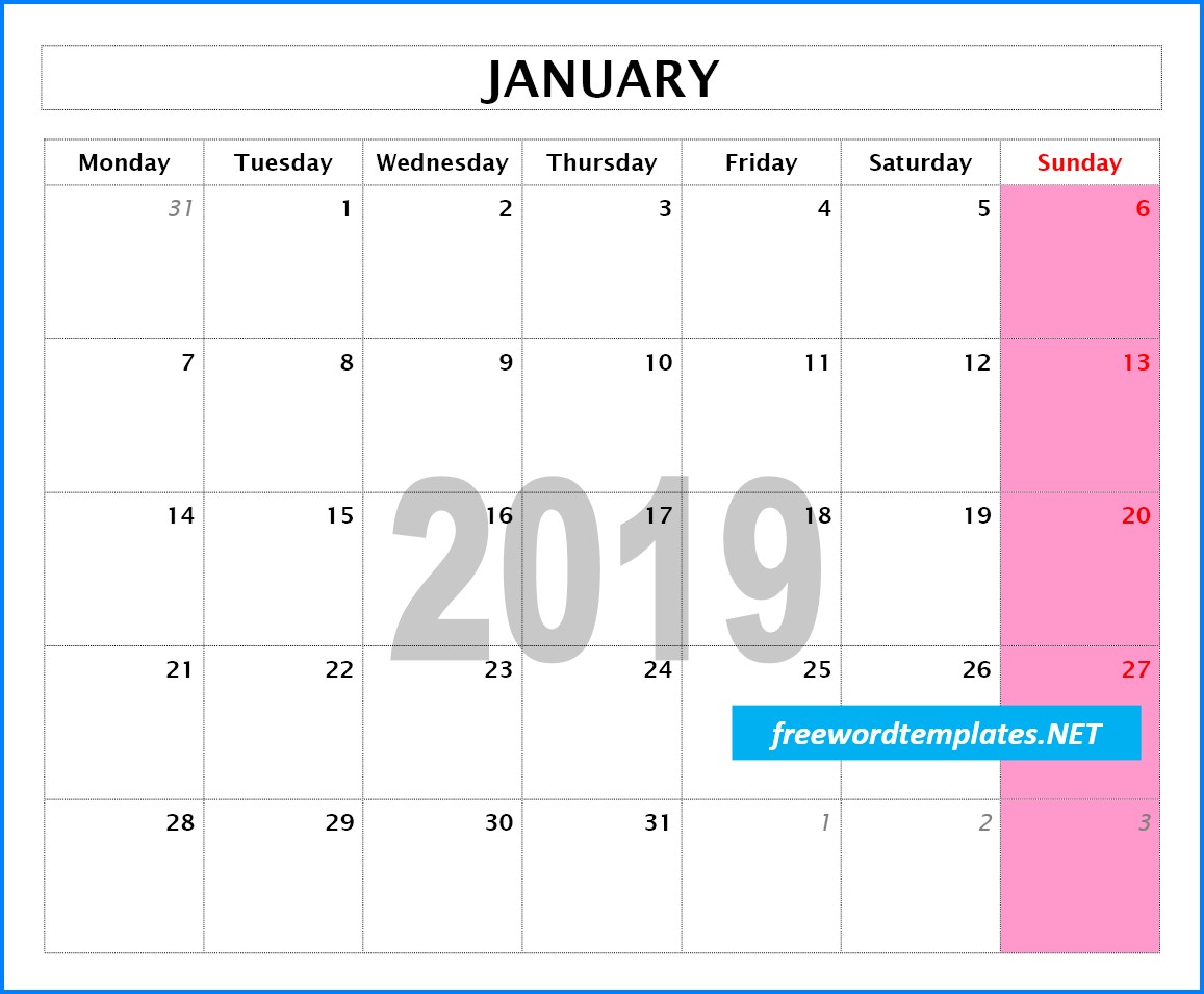 2019-calendar-templates-freewordtemplates