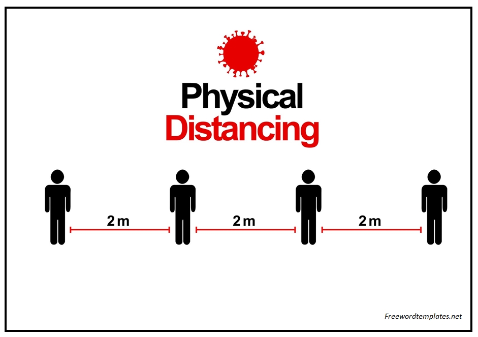 Physical Distancing Poster Template