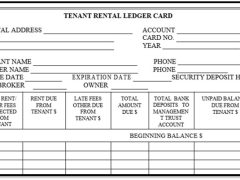 Rental Ledger Template